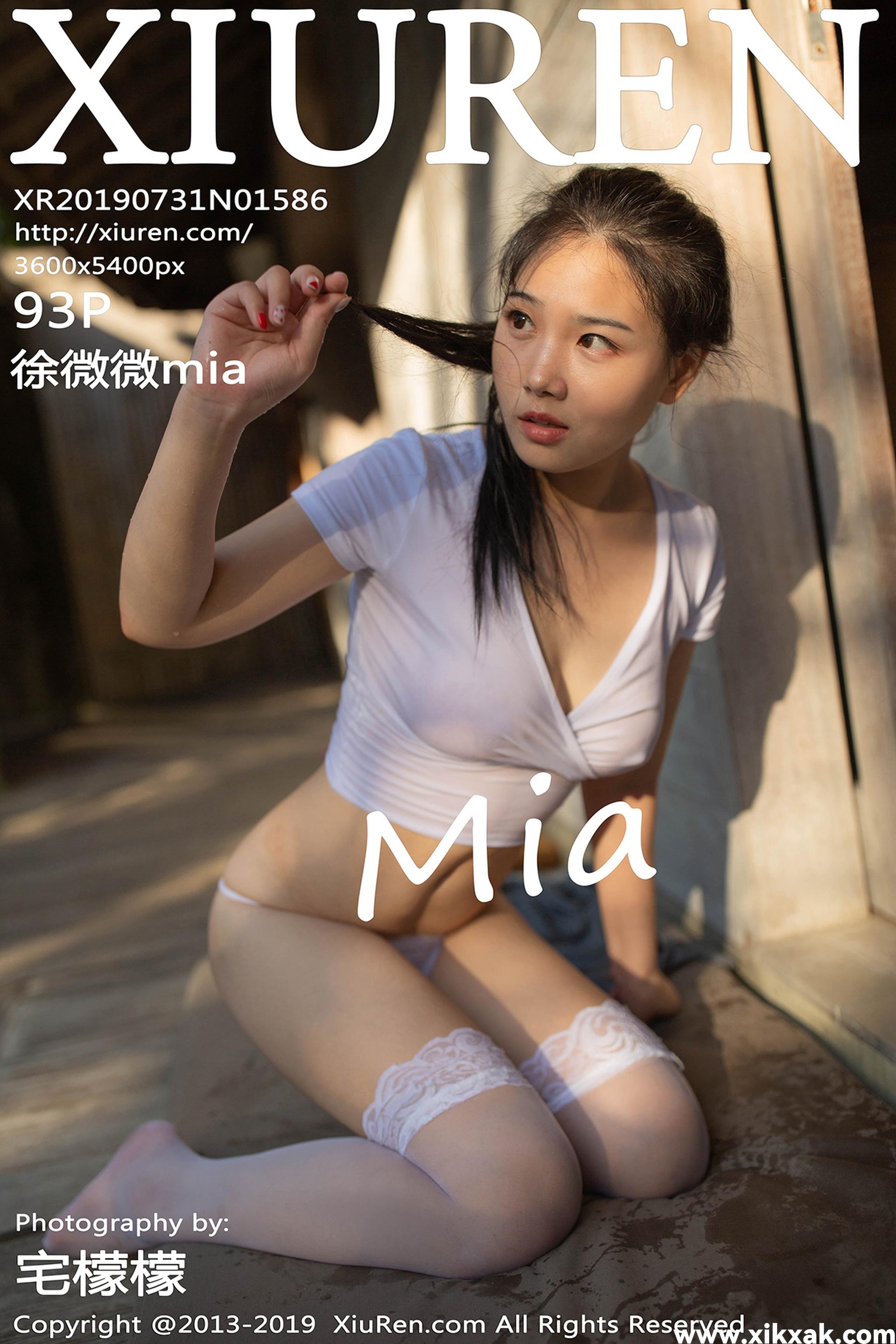 [XiuRen秀人网] 2019.07.31 No.1586 徐微微mia 湿身 蕾丝